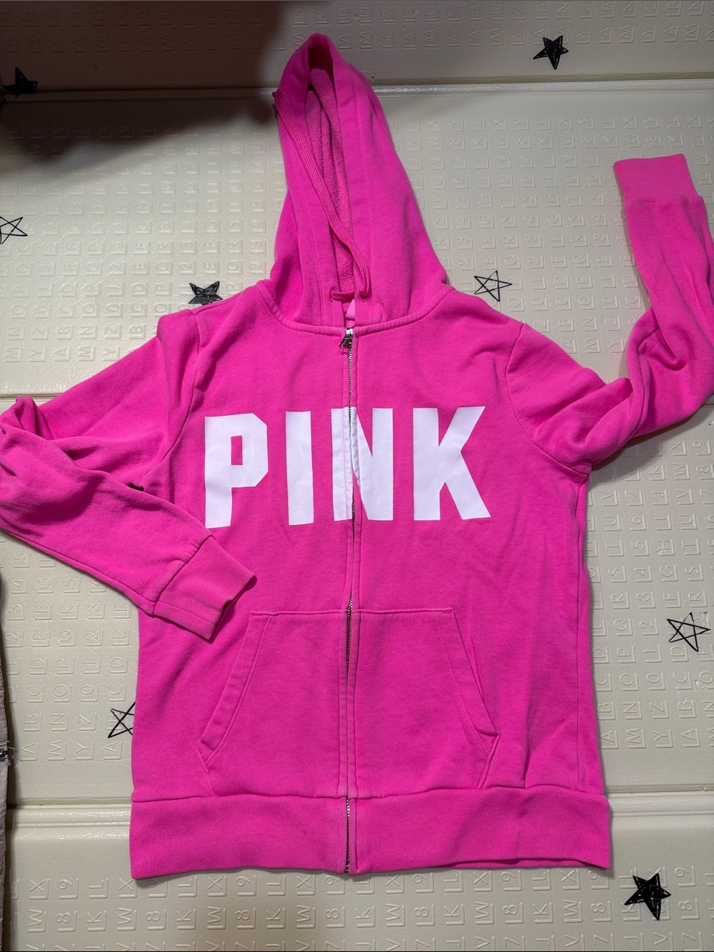 Victoria's Secret PINK Hot Pink Zip-Up Hoodie